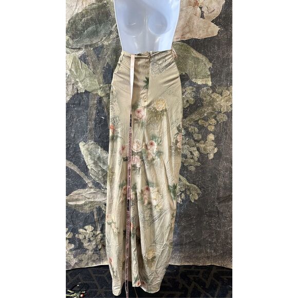 New HOUSE OF CB Vesper Gathered Side Slit Skirt in Rich Brown sz L - Picture 9 of 12